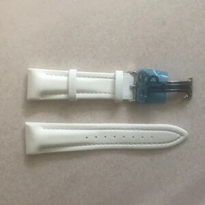 Jacob & Co White On White Watch Wrist Band Strap With Clasp